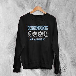Descendents 9th  Walnut Logo Punk Rock Band Cartoon Tour Retro Music Sweatshirt